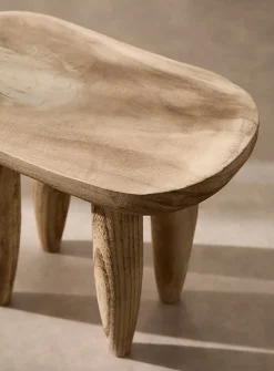 Light paulownia wood decorative stool