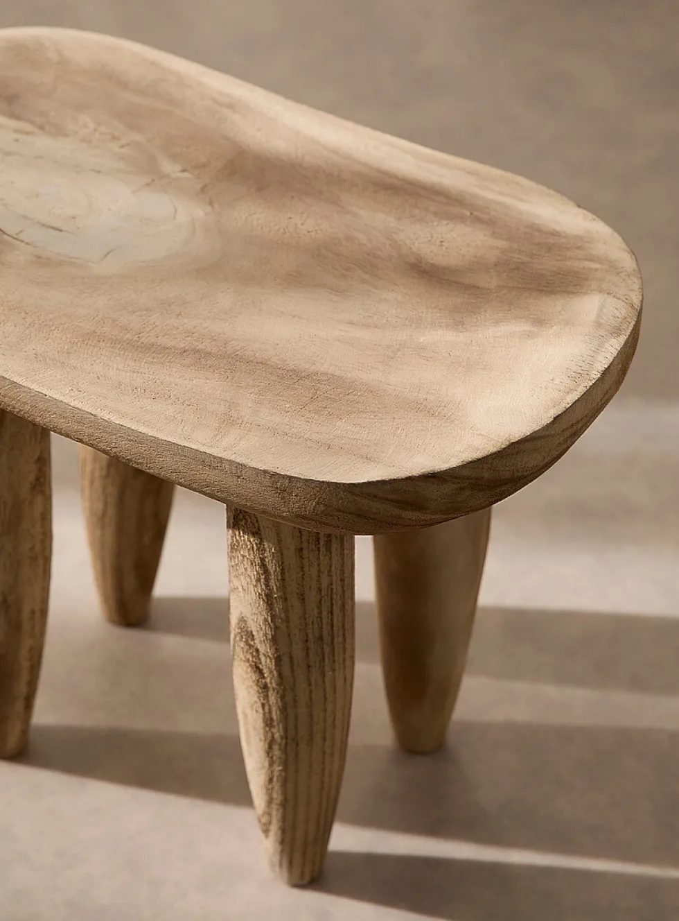 Light paulownia wood decorative stool