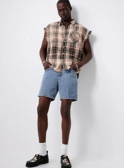 Light-blue denim short
