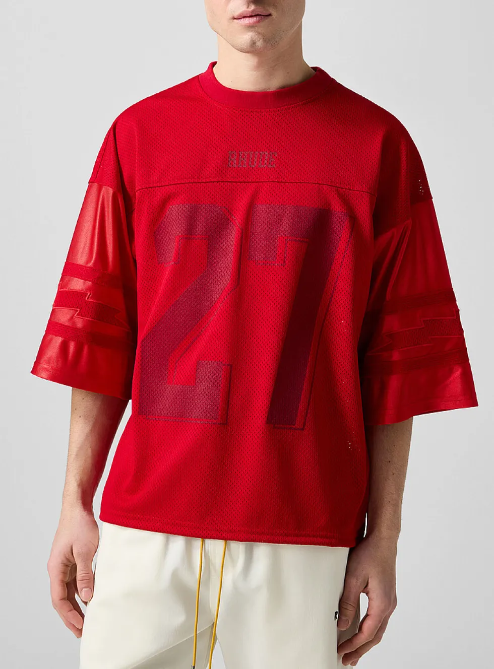 Lightning bolt sleeves football jersey