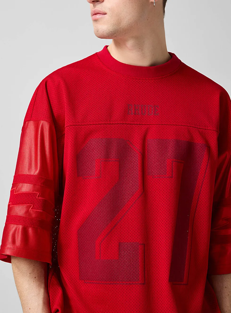 Lightning bolt sleeves football jersey