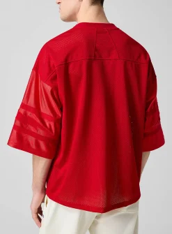 Lightning bolt sleeves football jersey