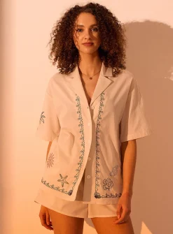 Lightweight cotton camp shirt