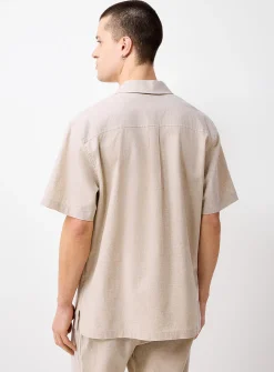 Lightweight solid linen shirt