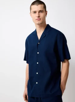 Lightweight solid linen shirt