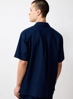 Lightweight solid linen shirt