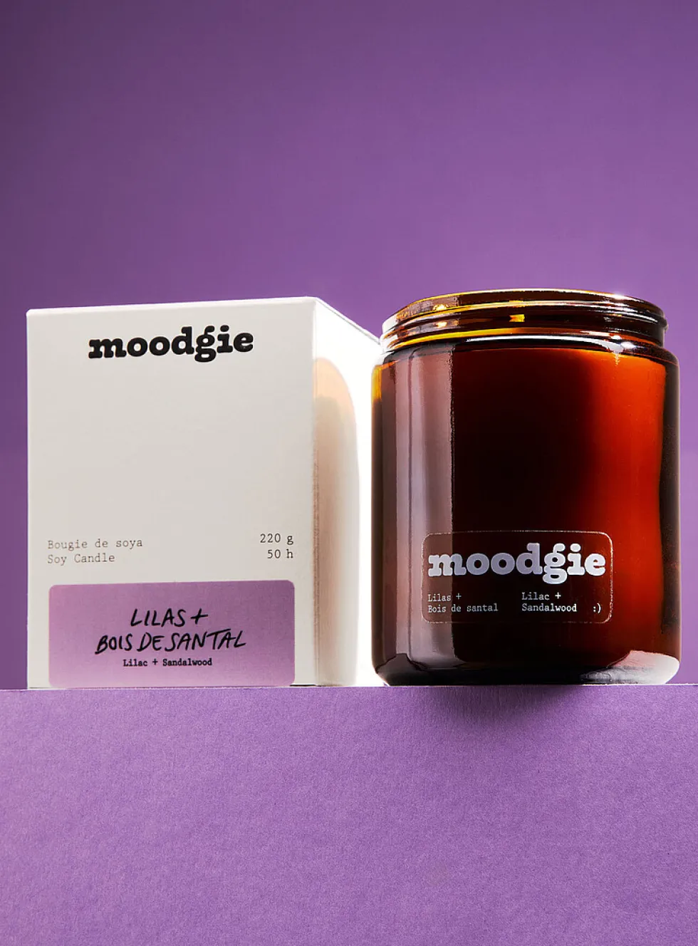 Lilac and Sandalwood scented candle
