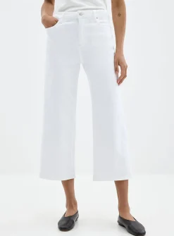 Lily cropped white jean