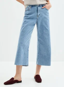 Lily raw-hem cropped jean