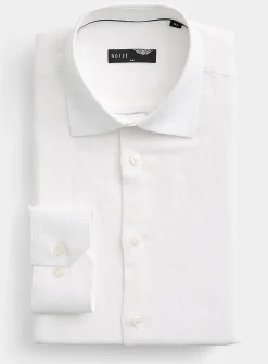 Linen and cotton chambray shirt