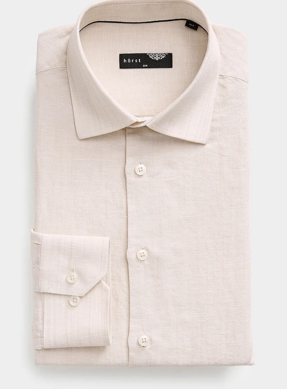 Linen and cotton chambray shirt