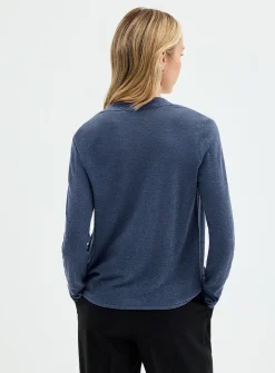 Linen blend open cardigan