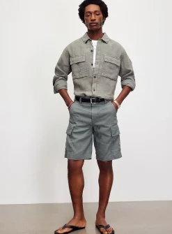 Linen cargo Bermudas