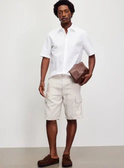Linen cargo Bermudas