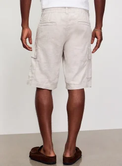 Linen cargo Bermudas