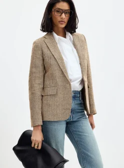 Linen chevron jacket