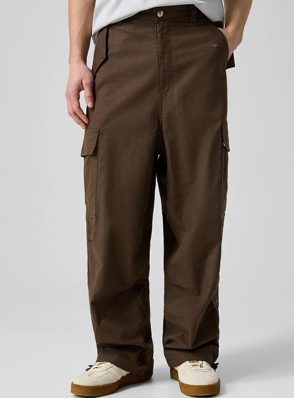 Linen parachute pant