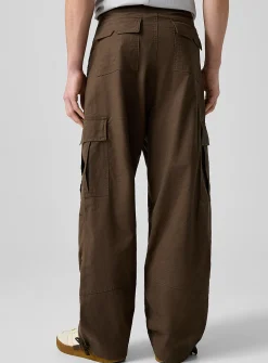 Linen parachute pant