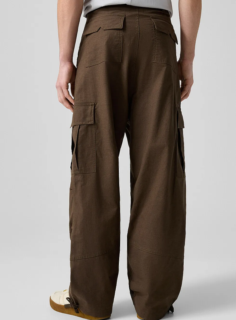 Linen parachute pant