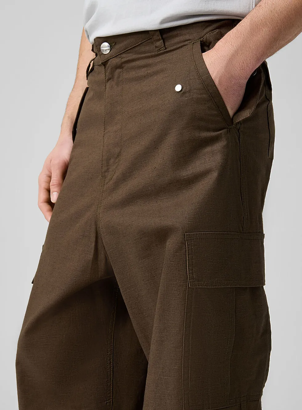 Linen parachute pant
