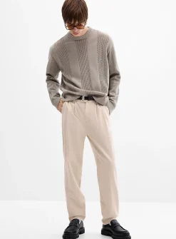 Linen pleated pant