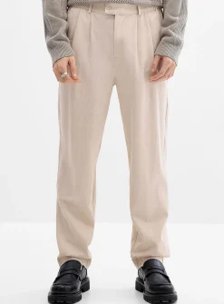 Linen pleated pant