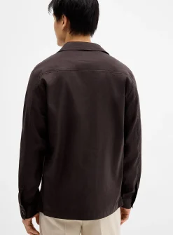 Linen safari overshirt