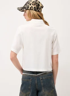 Linen-blend boxy-fit shirt