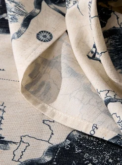 Linen-blend map napkins