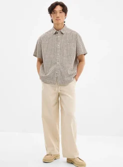 Linen-blend pant