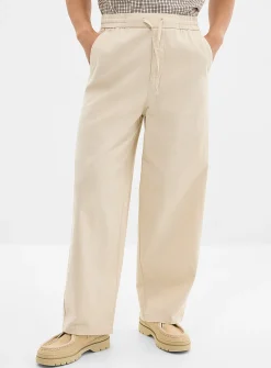 Linen-blend pant