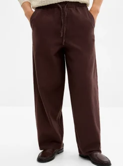 Linen-blend pant