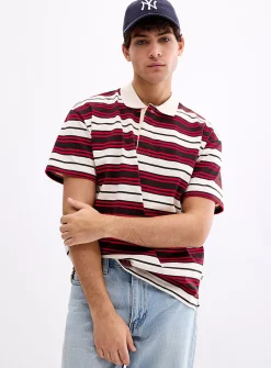 Lionel tricolour striped polo