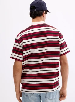 Lionel tricolour striped polo