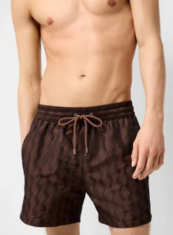 Listra chocolate wave pattern swim trunk