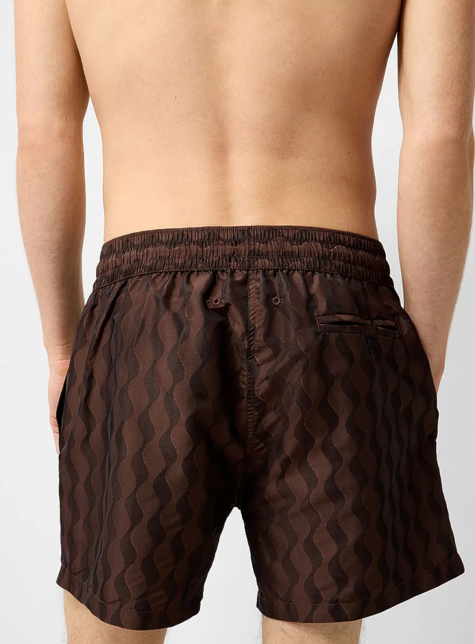 Listra chocolate wave pattern swim trunk