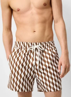 Listra two-tone wave pattern swim trunk