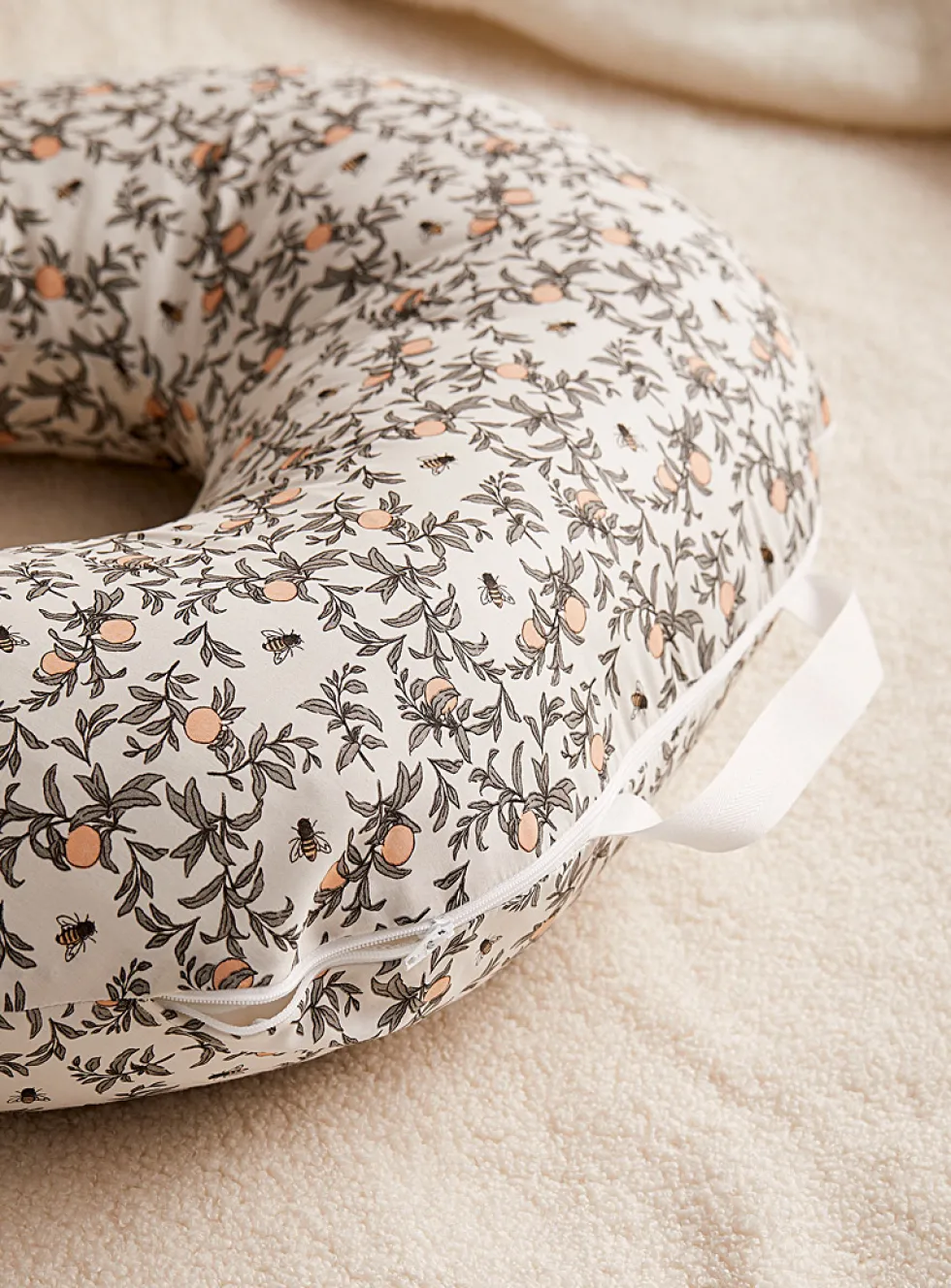 Little bees nursing pillow
