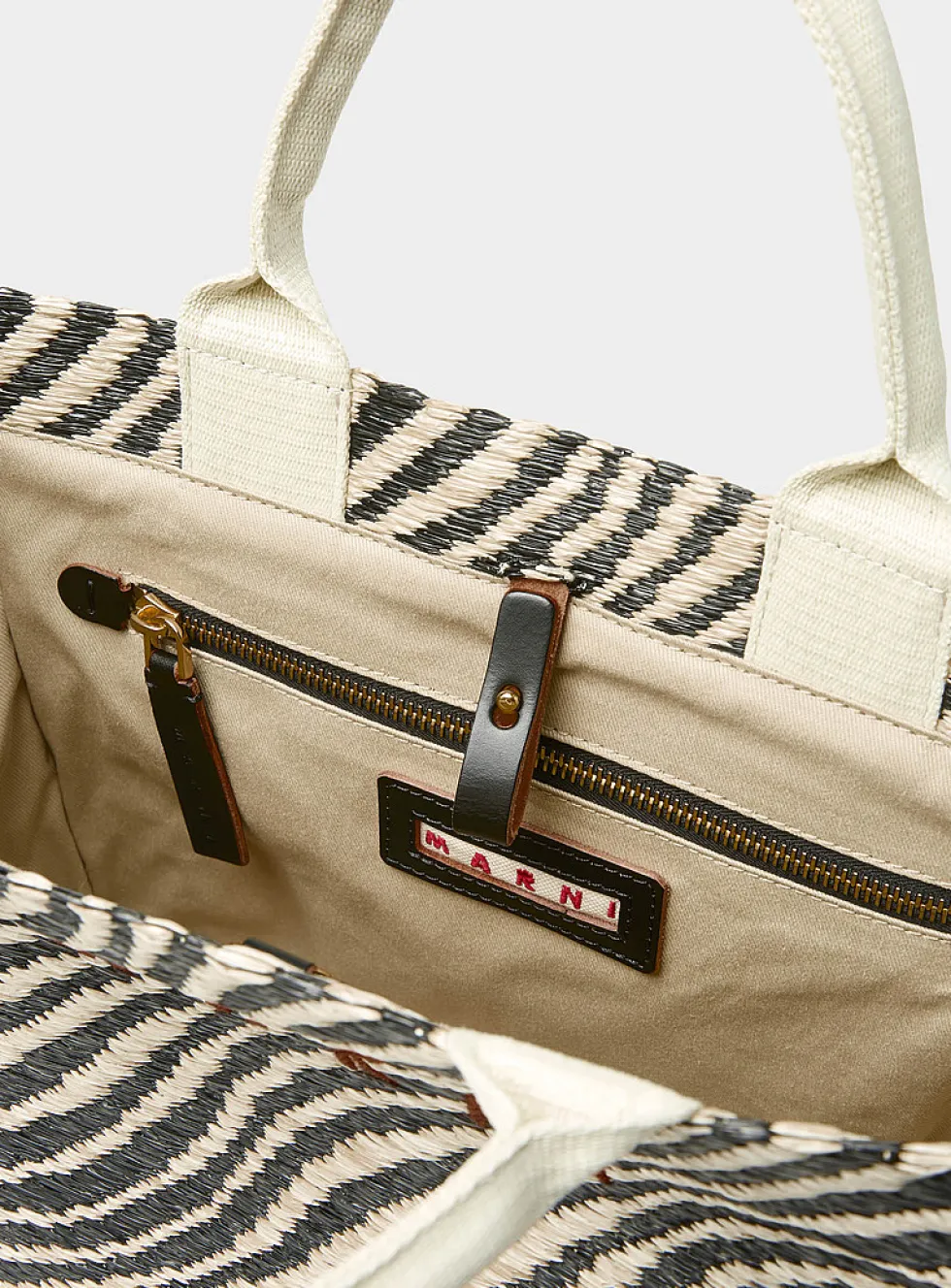 Little striped straw tote