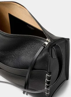 Loafer grained leather bag