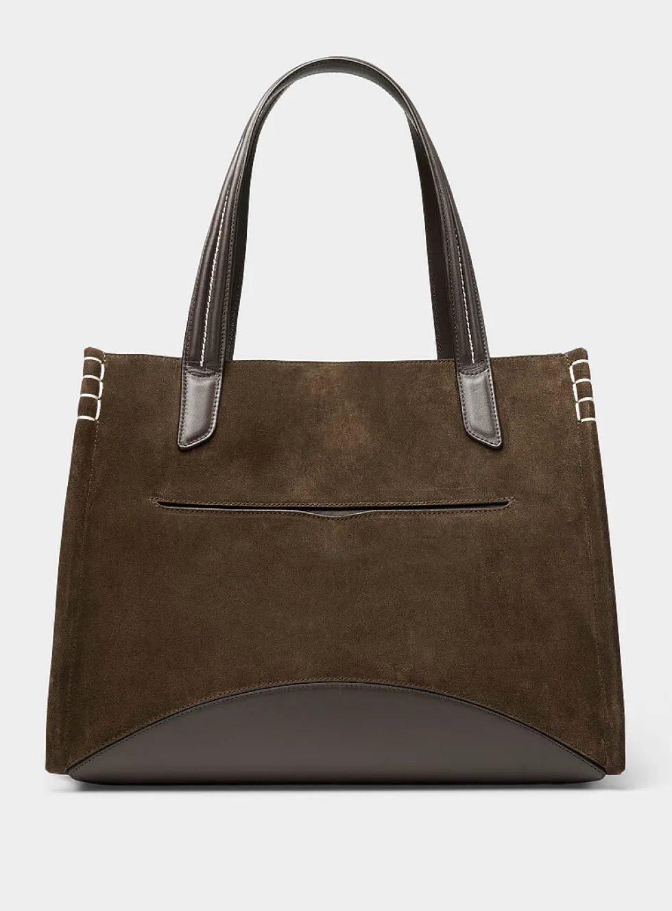 Loafer suede bucket bag