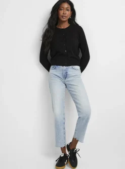 Logan frayed-hem jean
