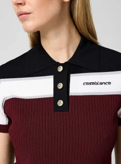 Logo cropped polo shirt