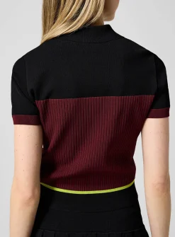 Logo cropped polo shirt