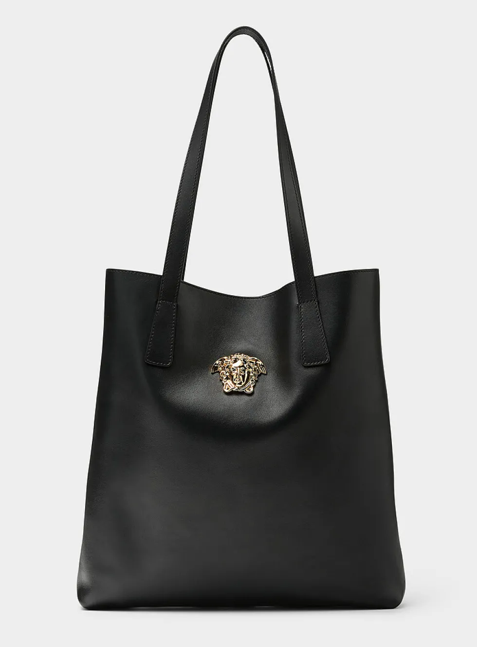 Logo leather tote bag