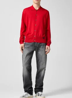Logo medallion faded black jean