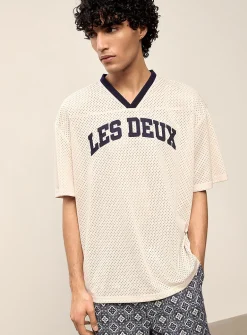 Logo perforated basketball T-shirt