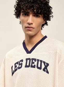 Logo perforated basketball T-shirt