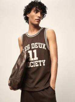 Logo perforated basketball tank