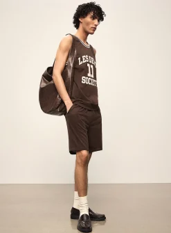 Logo perforated basketball tank